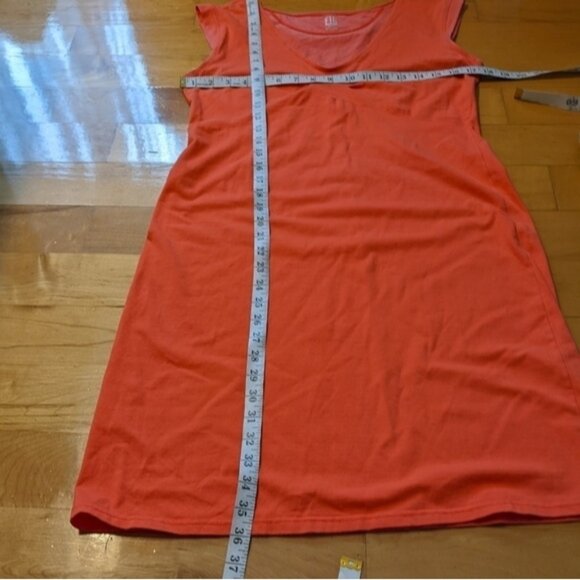 Fig Voyage orange Sleeveless V Neck Cotton Dress Large T6 - Picture 2 of 10